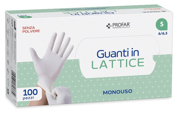 PROFAR GUANTO IN LATTICE SENZA POLVERE S 100 PEZZI - farmacialombardia.it