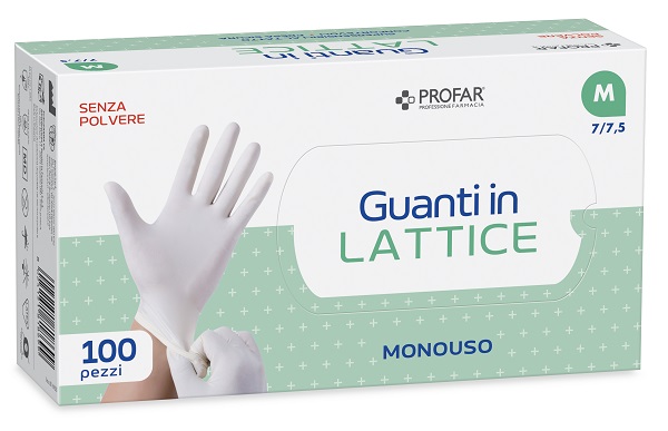 PROFAR GUANTO IN LATTICE SENZA POLVERE M 100 PEZZI - farmacialombardia.it