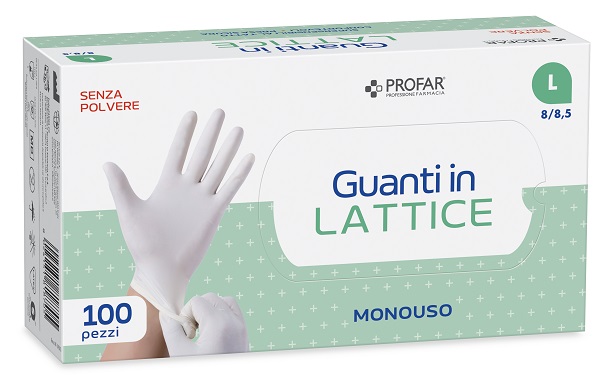 PROFAR GUANTO IN LATTICE SENZA POLVERE L 100 PEZZI - farmacialombardia.it