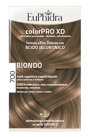 EUPHIDRA COLORPRO XD 700 BIONDO GEL COLORANTE CAPELLI IN FLACONE + ATTIVANTE + BALSAMO + GUANTI - farmacialombardia.it