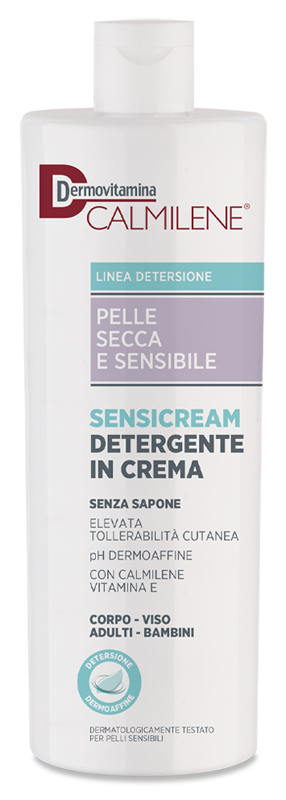 DERMOVITAMINA CALMILENE SENSICREAM DETERGENTE IN CREMA SENZA SAPONE PER PELLE SECCA E SENSIBILE 500 ML - farmacialombardia.it