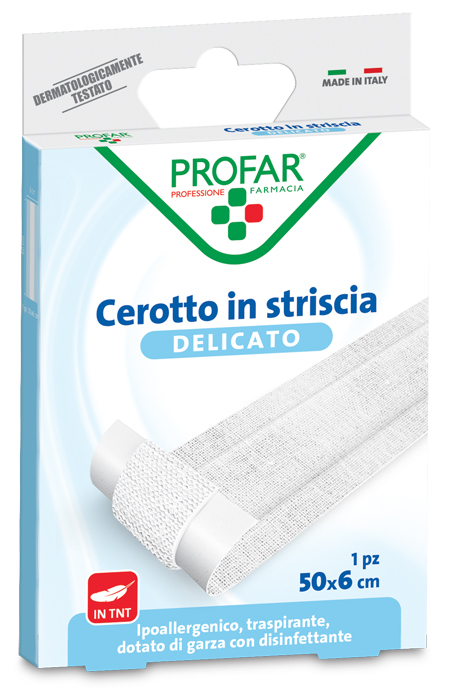 CEROTTO TESSUTO NON TESSUTO DELICATO 1 STRISCIA 50X6 CM PROFAR - farmacialombardia.it