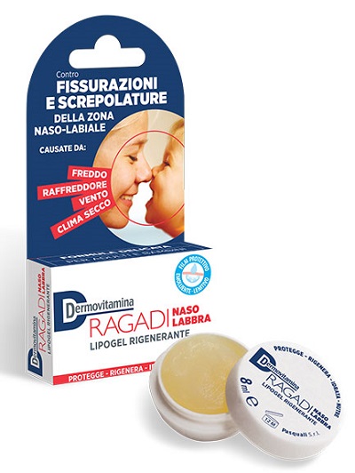 DERMOVITAMINA RAGADI NASO E LABBRA LIPOGEL RIGENERANTE 8 ML - farmacialombardia.it