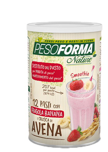 PESOFORMA NATURE SMOOTHIE FRAGOLA BANANA POLVERE 420 G - farmacialombardia.it