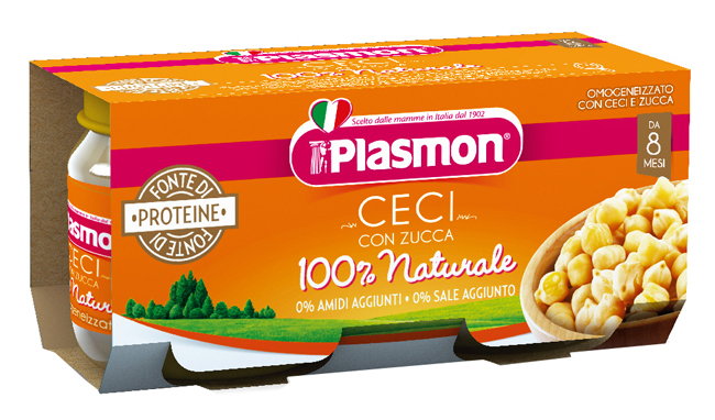 PLASMON OMOGENEIZZATO CECI/ZUCCA 2 X 80 G - farmacialombardia.it