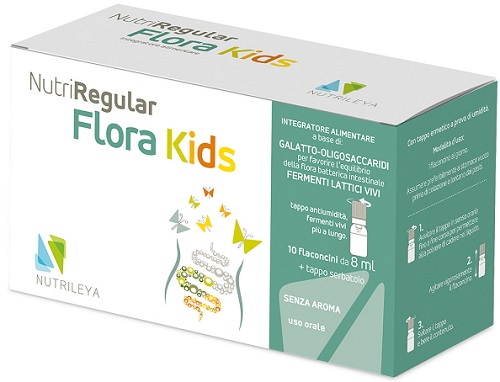 NUTRIREGULAR FLORA KIDS 10 FLACONCINI - farmacialombardia.it
