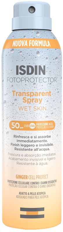 FOTOPROTECTOR TRANSPARENT WET SKIN SPRAY 50+ 250 ML - farmacialombardia.it