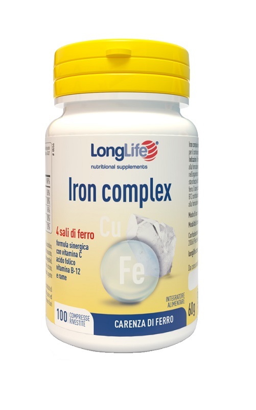 LONGLIFE IRON COMPLEX 100 COMPRESSE RIVESTITE - farmacialombardia.it