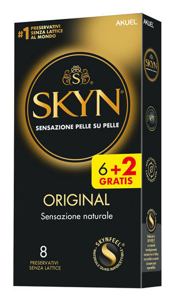 AKUEL SKYN ORIGINAL SENSAZIONE NATURALE 6 PEZZI + 2 OMAGGIO - farmacialombardia.it