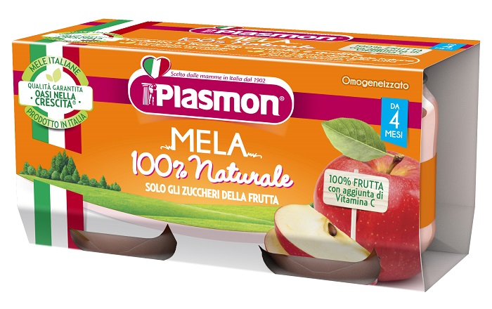 PLASMON OMOGENEIZZATO MELA 2 X 80 G - farmacialombardia.it