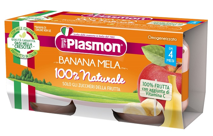 PLASMON OMOGENEIZZATO BANANA MELA 2 X 80 G - farmacialombardia.it