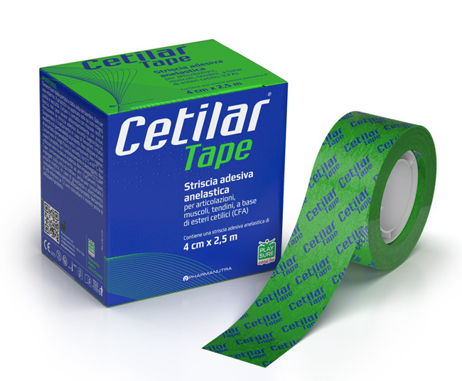 STRISCIA ADESIVA ANELASTICA CETILAR TAPE CM 4 X 2,5 M - farmacialombardia.it