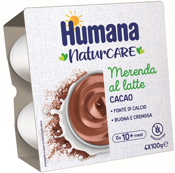 HUMANA MERENDA CACAO 4 VASETTI DA 100 G - farmacialombardia.it