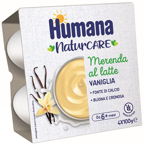 HUMANA MERENDA VANIGLIA 4 VASETTI DA 100 G - farmacialombardia.it