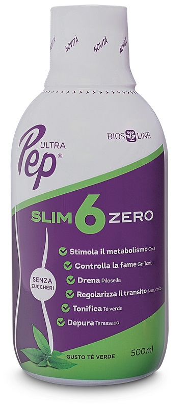 ULTRA PEP SLIM 6 ZERO TE' VERDE 500 ML BIOSLINE - farmacialombardia.it