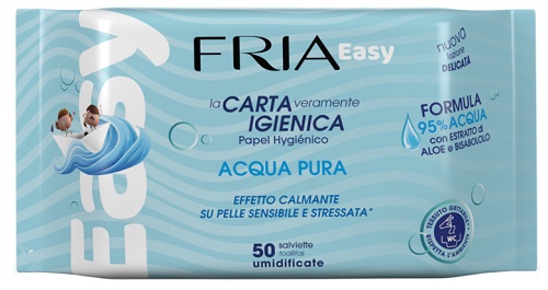 FRIA EASY CARTA IGIENICA ACQUA PURA EFFETTO CALMANTE 50 SALVIETTE - farmacialombardia.it