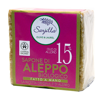 SARJILLA SAPONE DI ALEPPO 15% CUBO 200 G - farmacialombardia.it