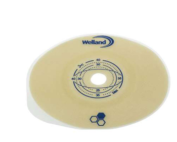 PLACCA PIANA RITAGLIABILE AURUM2 URO PER UROSTOMIA DIAMETRO 13-50 MM FLANGIA 55 MM 5 PEZZI - farmacialombardia.it