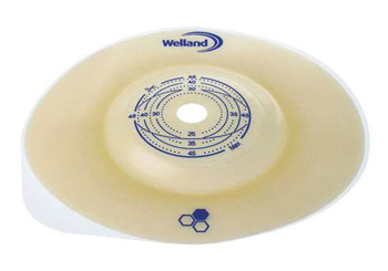 PLACCA PER COLOSTOMIA CONVESSA RITAGLIABILE AURUM2 DIAMETRO 13-25 MM FLANGIA 45 MM 5 PEZZI - farmacialombardia.it