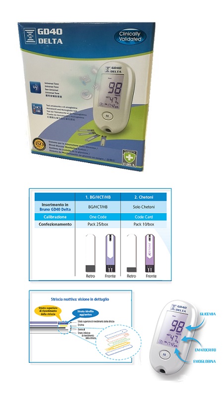 STRUMENTO PER MISURAZIONE GLICEMIA BRUNO GD40 DELTA - farmacialombardia.it