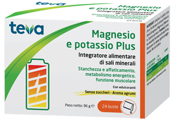 MAGNESIO POTASSIO PLUS TEVA 24 BUSTINE SENZA ZUCCHERI AROMA AGRUMI - farmacialombardia.it