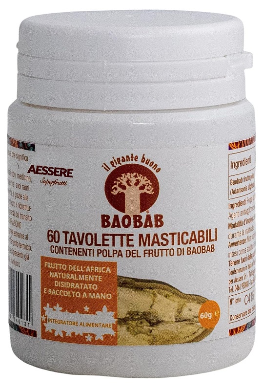 BAOBAB AESSERE 60 TAVOLETTE MASTICABILI - farmacialombardia.it