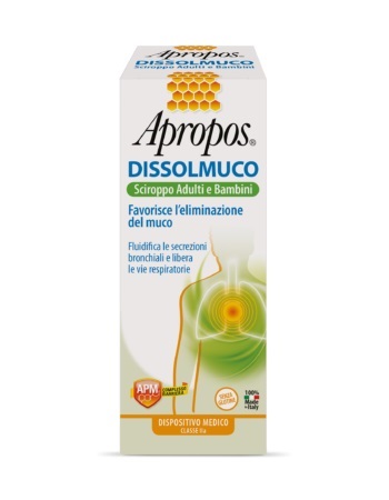 APROPOS DISSOLMUCO SCIROPPO ADULTI E BAMBINI 230 G - farmacialombardia.it