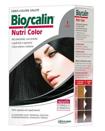 BIOSCALIN NUTRI COLOR 1 NERO SINCROB 124 ML - farmacialombardia.it