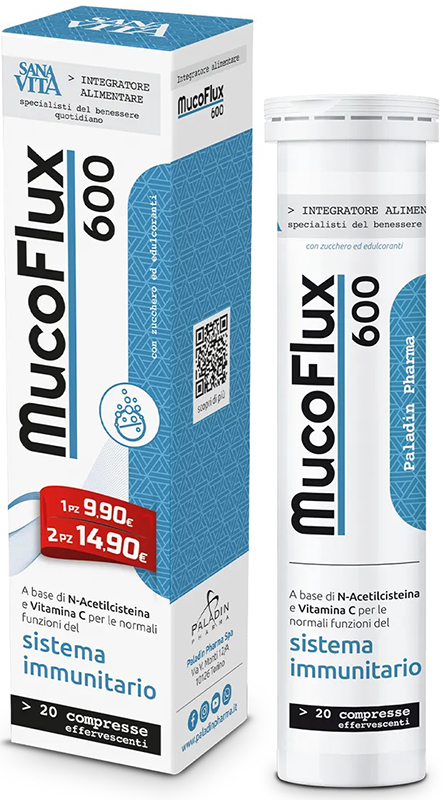 SANAVITA MUCOFLUX 600 20 CAPSULE EFFERVESCENTI - farmacialombardia.it