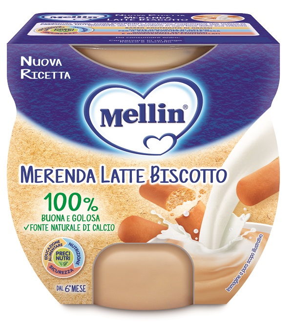MELLIN MERENDA LATTE BISCOTTO 2 X 100 G - farmacialombardia.it