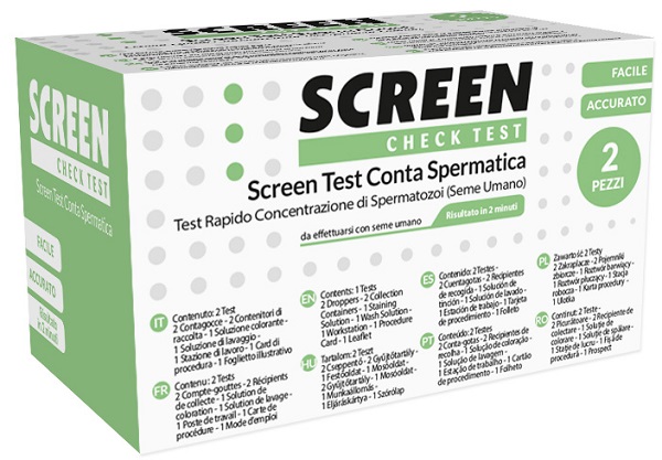 SCREEN TEST CONTA SPERMATICA SCREEN 2 PEZZI - farmacialombardia.it