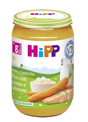 HIPP PAPPA PRONTA RISO CAROTE SALMONE 220 G - farmacialombardia.it