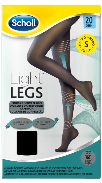 SCHOLL LIGHTLEGS 20 DENARI TAGLIA S COLORE NERO 1 PAIO - farmacialombardia.it