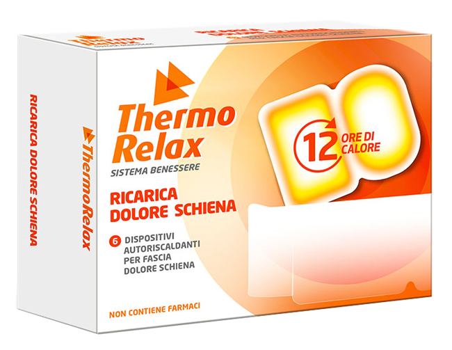 THERMORELAX RICARICA PER FASCIA DOLORE LOMBARE 6 DISPOSITIVI AUTORISCALDANTI - farmacialombardia.it