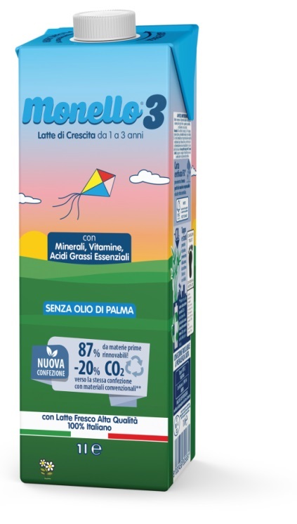 MONELLO 3 FORMULA PER LA CRESCITA A BASE DI LATTE PER BAMBINI DA 1 A 3 ANNI LIQUIDO 1 LITRO - farmacialombardia.it