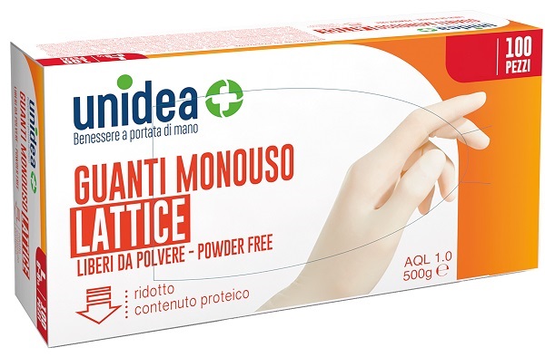 GUANTI IN LATTICE UNIDEA SENZA POLVERE TAGLIA SMALL 100 PEZZI - farmacialombardia.it