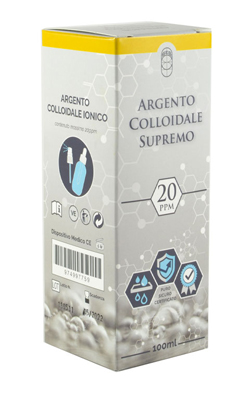 ARGENTO COLLOIDALE SUPREMO 20PPM 100 ML SPRAY + CONTAGOCCE - farmacialombardia.it