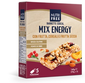 NUTRIFREE BARRETTE CEREAL MIX ENERGY 28 G X 5 - farmacialombardia.it