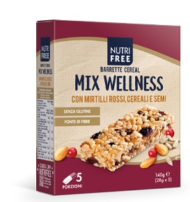 NUTRIFREE BARRETTE CEREAL MIX WELLNESS 28 G X 5 - farmacialombardia.it
