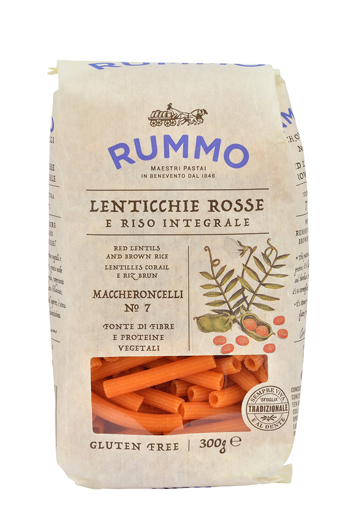 RUMMO MACCHERONCELLI N 7 LENTICCHIE ROSSE E RISO INTEGRALE 300 G - farmacialombardia.it