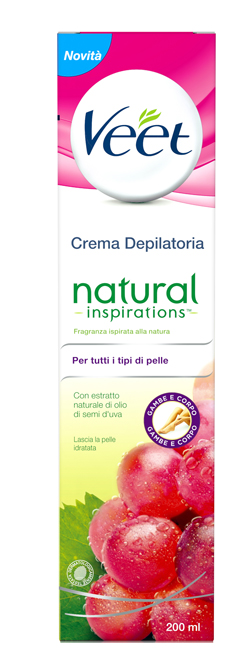 VEET NATURAL INSPIRATIONS CREMA SOTTO LA DOCCIA OLIO SEMI DI UVA 200 ML - farmacialombardia.it