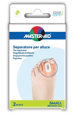 SEPARATORE DITA IN GEL MASTER-AID FOOTCARE PER ALLUCE SMALL 2 PEZZI D1 - farmacialombardia.it