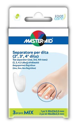 SEPARATORE DITA IN GEL MASTER-AID FOOTCARE MIX 1 SMALL + 2 MEDIUM C9 - farmacialombardia.it