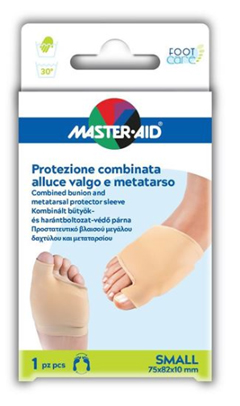 PROTEZIONE MASTER-AID FOOTCARE PER ALLUCE VALGO E METATARSO SMALL 1 PEZZO D7 - farmacialombardia.it