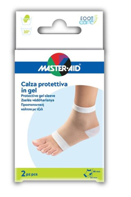 CALZA CON PROTEZIONE MASTER-AID FOOTCARE IDRATANTE IN GEL/TESSUTO PER TALLONI 2 PEZZI F1 - farmacialombardia.it
