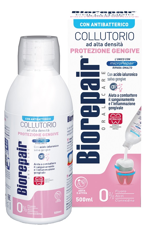 BIOREPAIR ORAL CARE COLLUTORIO ALTA INTENSITA' CON ANTIBATTERICO PROTEZIONE GENGIVE 500 ML - farmacialombardia.it