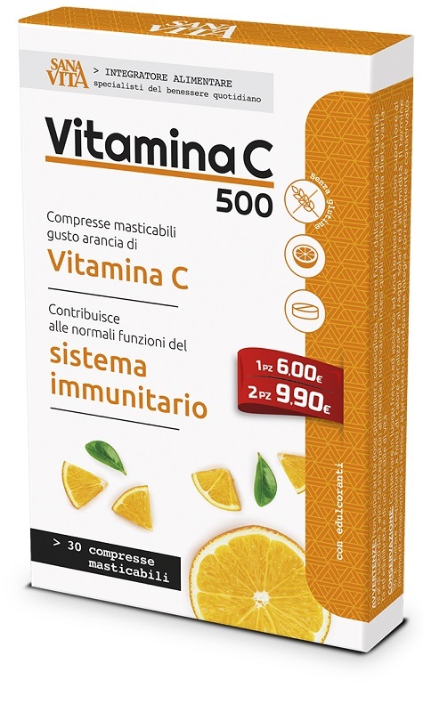 SANAVITA VITAMINA C MASTICABILE 30 COMPRESSE - farmacialombardia.it
