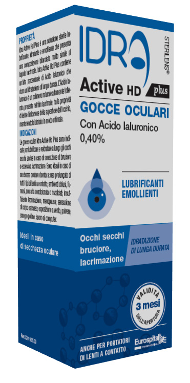 GOCCE OCULARI STERILENS IDRA ACTIVE HD PLUS 10 ML CON ACIDO IALURONICO 0,40% - farmacialombardia.it