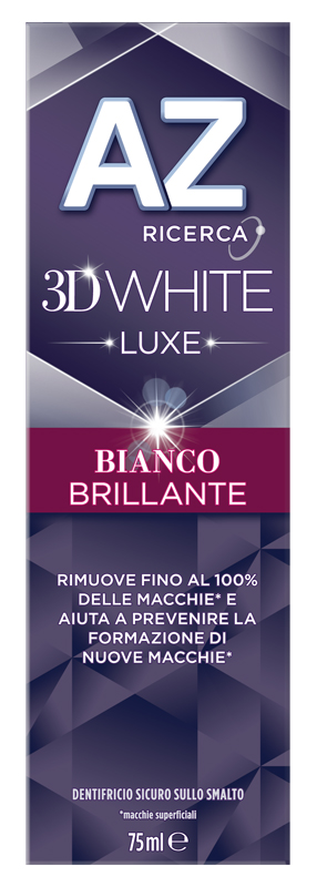 AZ 3D WHITE LUXE BIANCO BRILLANTE DENTIFRICIO 75 ML - farmacialombardia.it