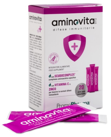 AMINOVITA PLUS DIFESE IMMUNITARIE 20 STICK PACK X 2,5 G - farmacialombardia.it